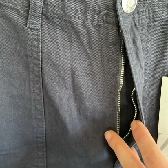 Zara high waisted wide leg cargo pants grey size 2 NEW - Picture 4 of 10